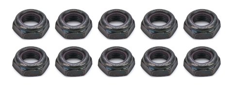 Nut - Locking - Half Nut - 1/2-20 in Thread - Hex Head - Nylon Insert - Steel - Black Oxide - Set of 10