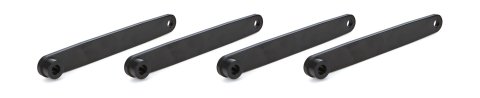 Jacobs Ladder Strap - 7 in Center to Center - Aluminum - Black Anodized - Sprint Car - Set of 4