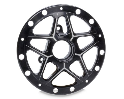 Wheel Hub - Front - Driver Side - Races Included - Aluminum - Black Anodized - Sprint Car - Each