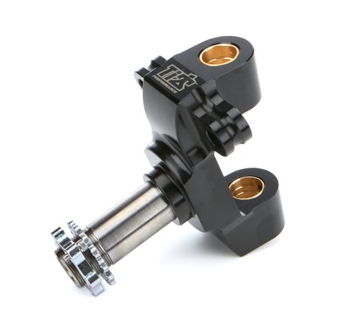 Spindle - Aluminum Body - 9 Degree Titanium Snout - Titanium Locknut Included - Aluminum / Titanium - Black Anodized / Natural - Sprint Car - Each