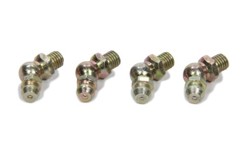 Grease Fitting - Zerk - 45 Degree - 1/4-28 in Thread - Steel - Cadmium - Set of 4