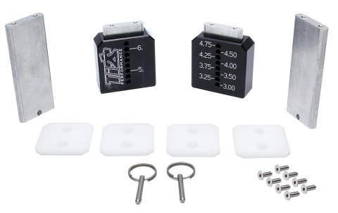 Setup Blocks - Tall - 3 to 6-1/4 in Adjustable - Magnetic Base - Aluminum - Black Anodized - Pair