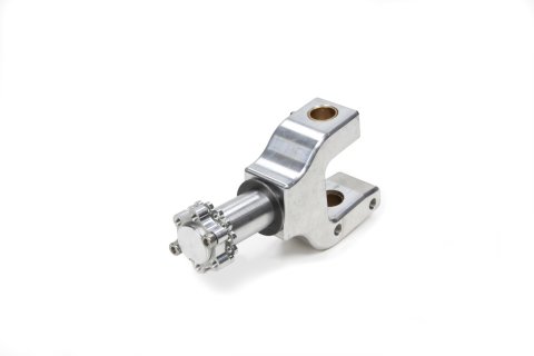 Spindle - Passenger Side - Greasable - Keyed Washer / Nut / Spacers Included - Aluminum - Natural - Micro / Mini Sprint - Kit