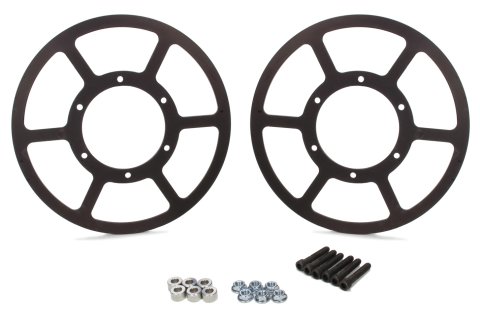 Chain and Sprocket Guide - Disc Type - 3 in Tall - 12.5 in OD - Hardware Included - Aluminum - Black Anodized - Micro / Mini Sprint - Kit