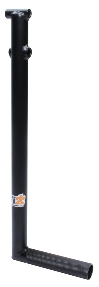 Pedal Lever - 16-3/4 in Long - 1 in OD - 5-1/4 in Wide Pedal - 1 in Rise - Chromoly - Black Powder Coat - Sprint Car - Each
