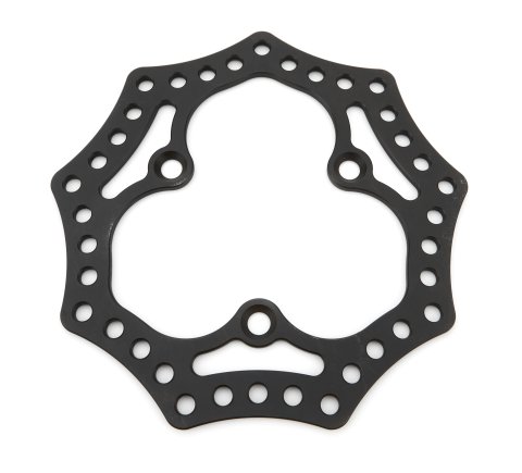 Brake Rotor - Front - Driver Side - Drilled - 10.250 in OD - 0.375 in Thick - Steel - Black Zinc - Sprint Car - Each