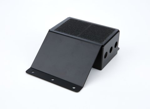 Heel Riser - 2 in Tall - 4.5 in Wide - Non-Skid Pad - Aluminum - Black Anodized - Each