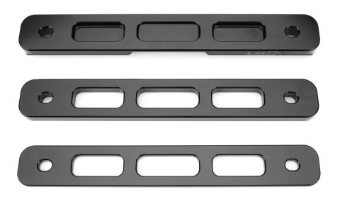 Seat Spacer - 1/2 to 1-1/4 in Spacers - 1-1/4 in Bar Mount - Aluminum - Black Anodized - Sprint Car - Kit