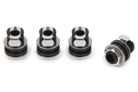 Tire Pressure Relief Valve - 5/8 in Wheel Hole - Plastic - Black - Schrader / Tire Pressure Relief Valves - Set of 4