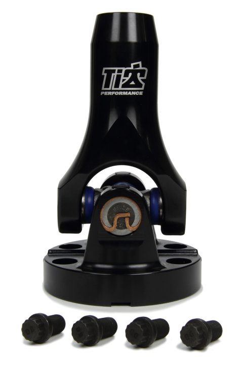 U-Joint Assembly - Standard - 32 Spline to 4 Bolt Flange - U-Joint - Aluminum - Black Anodized - Small Block Chevy / Mopar - Each