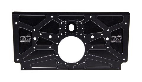Motor Plate - Rear - 24.625 x 120.438 x 0.375 in - Aluminum - Black Anodized - Sprint Car - Each