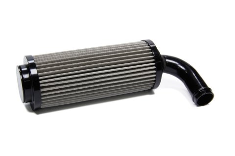 Fuel Filter - In-Tank - 90 Degree - 60 Micron - Stainless Element - 3/4 in Hose Barb - Aluminum - Black Anodized - Each