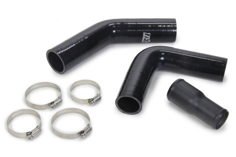 Radiator Hose - Lower - 1.5 in ID to 1.75 in ID - 22 in Long - Adapters / Clamps / Coupler Included - Silicone - Black - Sprint Car - Each