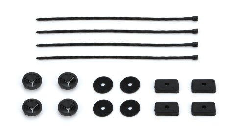Electric Fan Mount Kit - Push Through Radiator Style - Nylon - Black - Set of 4