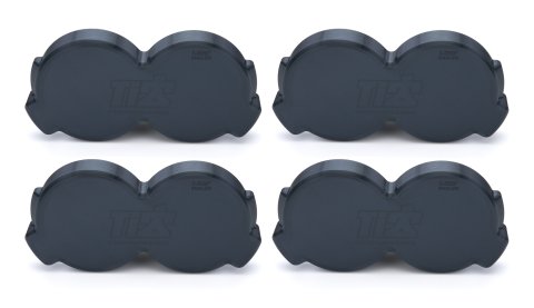 Injection Wash Plug - 3.000 in Stack Diameter - Plastic - Black - Engler - Set of 4