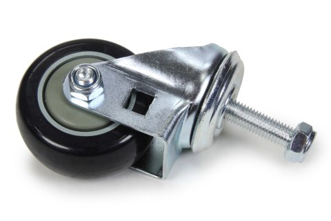 Frame Stand Caster - 1/2 in Studs - 3 in Wheels - Plastic / Steel - Black / Zinc Plated - Each