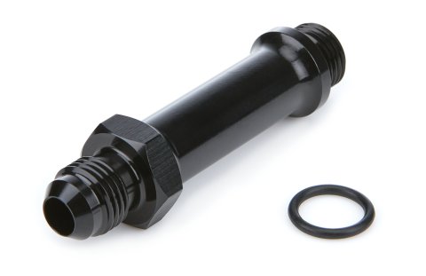 Fitting - Adapter - Straight - 6 AN Male to 6 AN Male O-Ring - 3 in Long - Aluminum - Black Anodized - Each