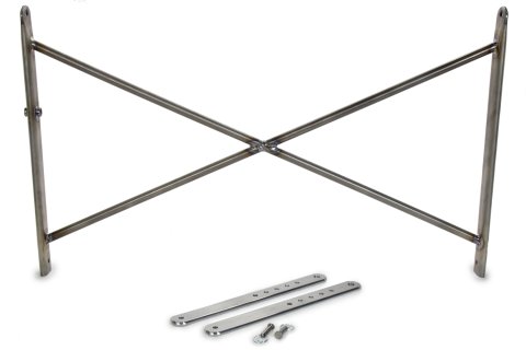Wing Mount - Aero - Top Wing Tree - 16 in Tall - 26 in Wide - Pins / Sliders - Titanium - Natural - Ti22 Sprint Car - Kit