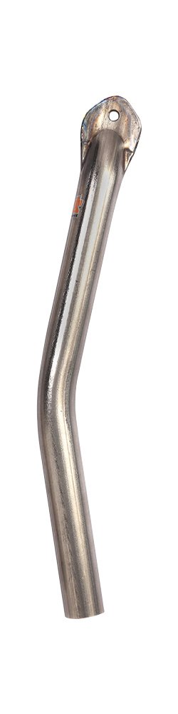 Wing Post - Front - 3 in Offset - 13 in Long - 1 in OD - Titanium - Natural - Sprint Car - Each