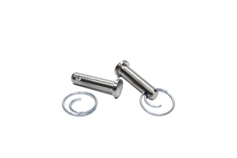 Top Wing Pin - Quick Pin - 1 in Long - 0.25 in OD - Safety Clips Included - Titanium - Natural - Wing Tree - Sprint Car - Pair