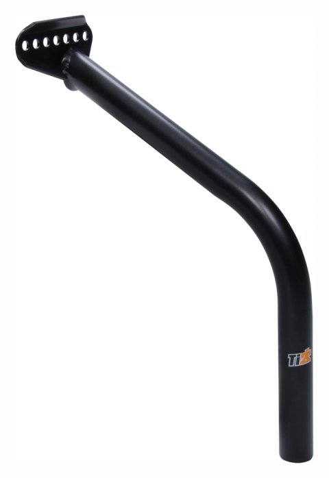 Wing Post - Front - Passenger Side - Chassis to Side Board - Adjustable - 12 in Long - 1 in OD - Chromoly - Black Powder Coat - Sprint Car - Each