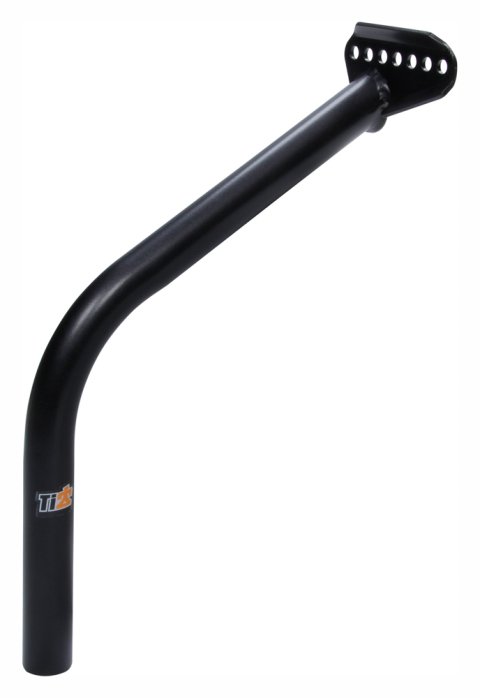 Wing Post - Front - Drivers Side - Chassis to Side Board - Adjustable - 12 in Long - 1 in OD - Chromoly - Black Powder Coat - Sprint Car - Each