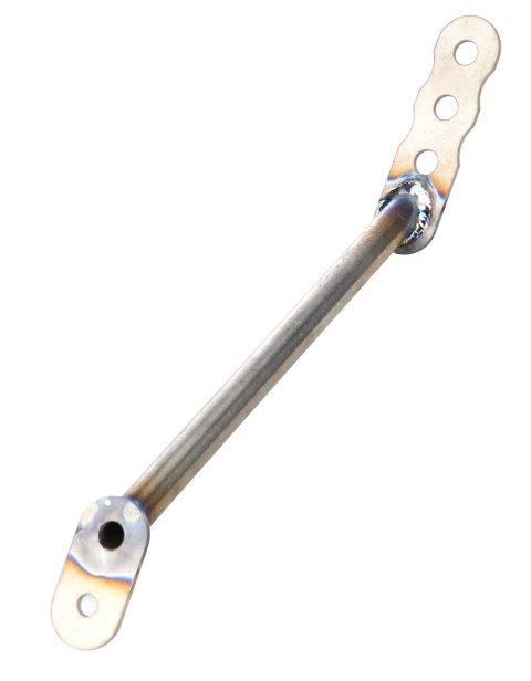 Wing Strap - Nose - Tubular - 5 to 7 in Adjustable Height - Titanium - Natural - Sprint Car - Each