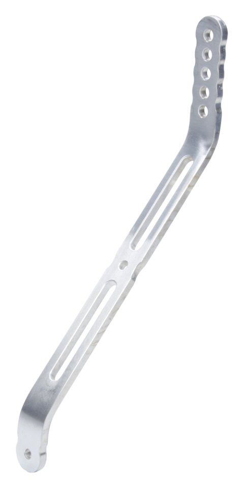 Wing Strap - Nose - Bent - Adjustable - 10.5 to 8.5 in Adjustable Height - Aluminum - Clear Anodized - Sprint Car - Each