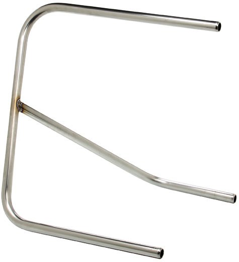 Nerf Bar - Passenger Side - 3 Point - 1 in Tube - Shorty - Stainless - Natural - Sprint Car - Kit