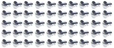 Quick Turn Fastener - Oval Head - Slotted - 7/16 x 0.500 in Body - Aluminum - Natural - Set of 50