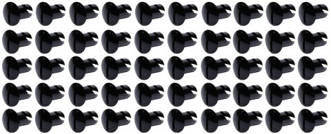 Quick Turn Fastener - Oval Head - Slotted - 7/16 x 0.500 in Body - Aluminum - Black Anodized - Set of 50