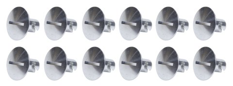 Quick Turn Fastener - Large Oval Head - Slotted - 7/16 x 0.500 in Body - Aluminum - Natural - Set of 10