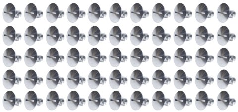 Quick Turn Fastener - Large Oval Head - Slotted - 7/16 x 0.500 in Body - Aluminum - Natural - Set of 50