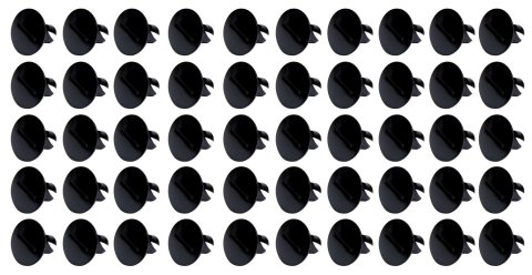 Quick Turn Fastener - Large Oval Head - Slotted - 7/16 x 0.500 in Body - Aluminum - Black Anodized - Set of 50