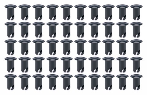Quick Turn Fastener - Oval Head - Slotted - 7/16 x 0.600 in Body - Aluminum - Black Anodized - Set of 50