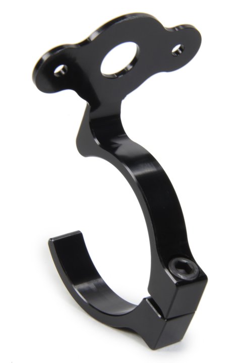 Quick Turn Mounting Bracket - Clamp-On - 0.063 in Thick - Requires 1-3/8 in Spring - 90 Degree Angle - Aluminum - Black Anodized - 1-5/8 in Tube - Each
