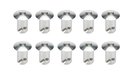 Quick Turn Fastener - Oval Head - Hex Drive - 7/16 x 0.500 in Body - Aluminum - Natural - Set of 10
