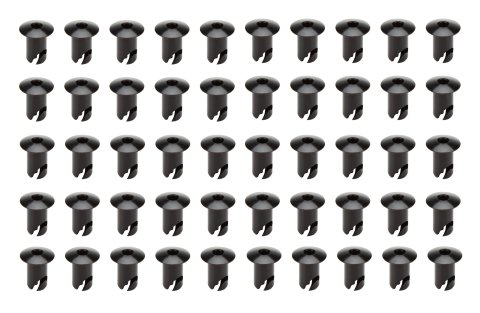 Quick Turn Fastener - Oval Head - Hex Drive - 7/16 x 0.500 in Body - Aluminum - Black Anodized - Set of 50