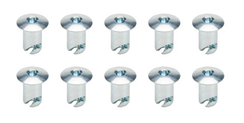 Quick Turn Fastener - Oval Head - Hex Drive - 7/16 x 0.550 in Body - Steel - Zinc Oxide - Set of 10