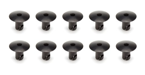 Quick Turn Fastener - Oversized Oval Head - Hex Drive - 7/16 x 0.500 in Body - Aluminum - Black Anodized - Set of 10