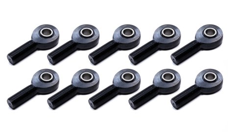 Rod End - Spherical - 1/2 in Bore - 5/8-18 in Right Hand Male Thread - Aluminum - Black Anodized - Set of 10