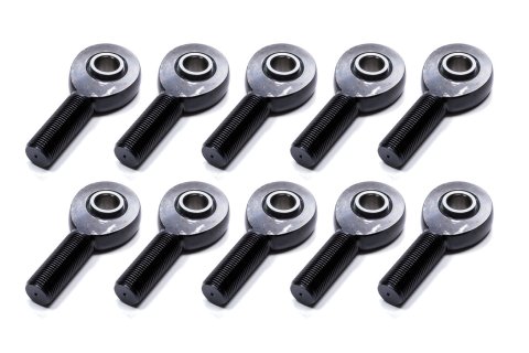 Rod End - Spherical - 1/2 in Bore - 5/8-18 in Left Hand Male Thread - Aluminum - Black Anodized - Set of 10