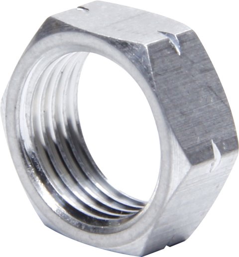 Jam Nut - Thin OD - 5/8-18 in Left Hand Thread - 1/4 in Thick - Aluminum - Natural - Set of 10