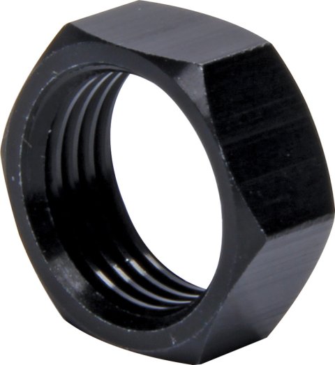 Jam Nut - Thin OD - 5/8-18 in Right Hand Thread - 1/4 in Thick - Aluminum - Black Anodized - Set of 4