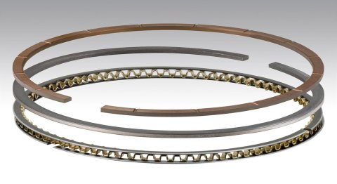 Piston Rings - Classic Race Gas Port - 4.125 in Bore - File Fit - 1/16 x 1/16 x 3/16 in Thick - Standard Tension - Ductile Iron - Plasma Moly - 8-Cylinder - Kit