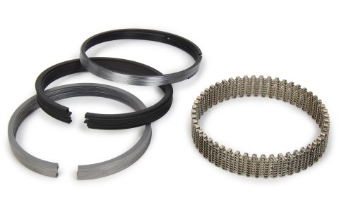 Piston Rings - Classic Steel Advanced Profiling - 4.500 in Bore - File Fit - 0.017 in x 1/16 in x 3/16 in Thick - Standard Tension - Steel - Natural - 8-Cylinder - Kit