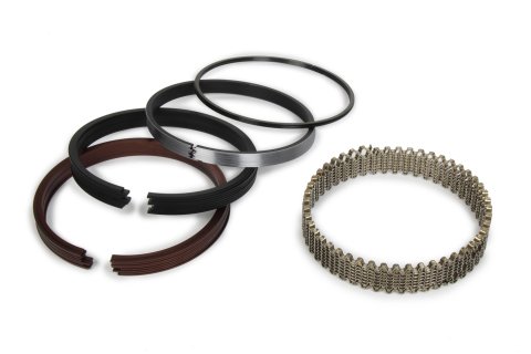 Piston Rings - Maxseal - Gapless Top Ring - 4.500 in Bore - File Fit - 1/16 x 1/16 x 3/16 in Thick - Low Tension - Ductile Iron - Natural - 8-Cylinder - Kit