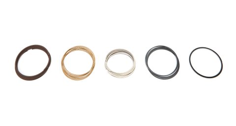 Piston Rings - Maxseal - Gapless Top Ring - 3.766 in Bore - File Fit - 1.0 x 1.0 x 2.0 mm Thick - Standard Tension - 8-Cylinder - Kit