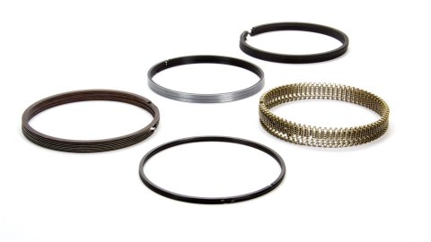 Piston Rings - Maxseal - Gapless - Gapless - 4.600 in Bore - File Fit - 0.043 in x 0.043 in x 3.0 mm Thick - Standard Tension - Steel - Natural - 8-Cylinder - Kit