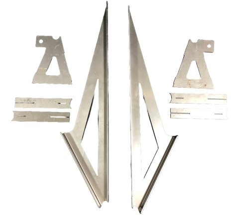 Bumper - Outlaw - 0.075 in Thick - Steel - Natural - Asphalt Late Model - Kit